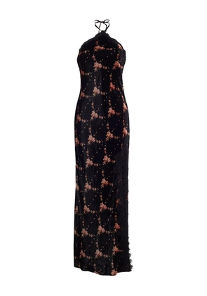 Cara Cara June floral-lace halter-neck maxi dress - Black