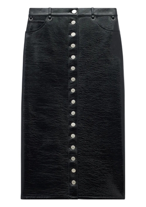 Courrèges Multiflex patent-finish midi skirt - Black