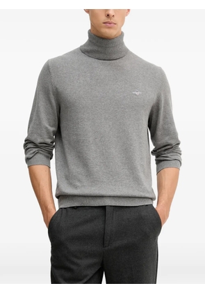 Gant roll-neck logo sweater - Grey
