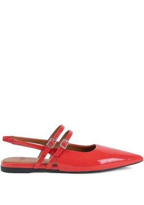 VAGABOND Hermine patent leather slingback ballet flats - Red