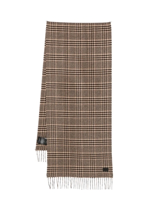Saint Laurent check fringed scarf - Neutrals
