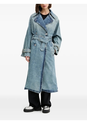 HUGO belted double-breasted coat - Blue