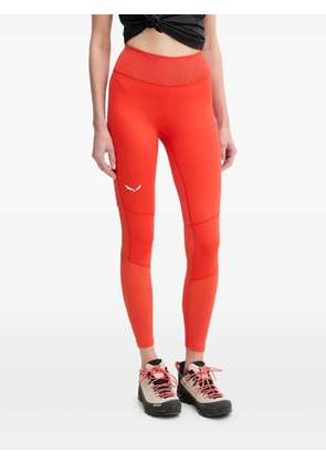 Salewa logo-print leggings - Red