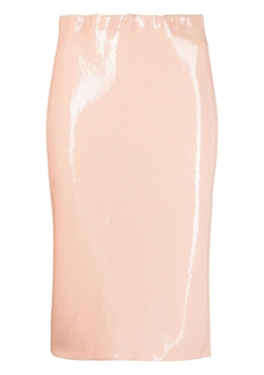 Nº21 sequin-design midi skirt - Neutrals