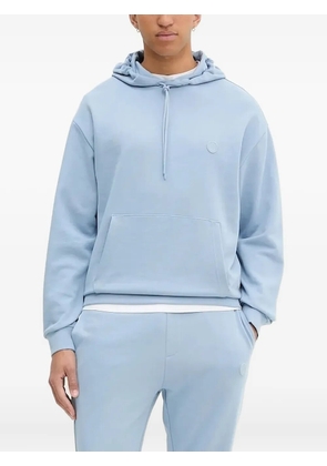 HUGO logo-patch hoodie - Blue