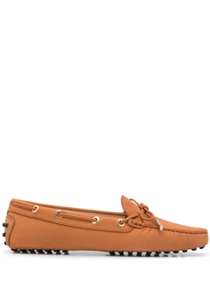 Tod's leather driving loafers - Orange