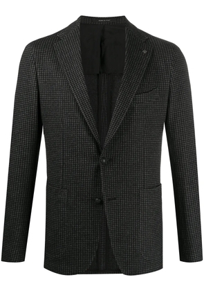 Tagliatore houndstooth suit jacket - Black