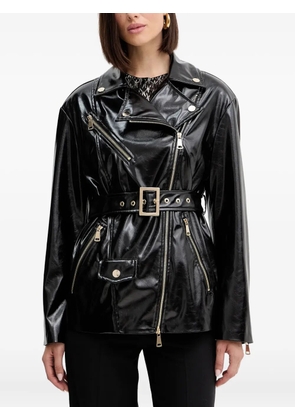 SIMONA CORSELLINI belted zip-up jacket - Black