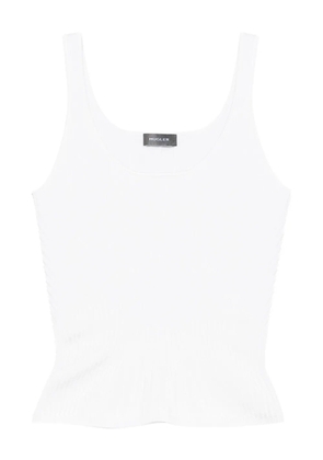 Mugler ribbed tank top - White
