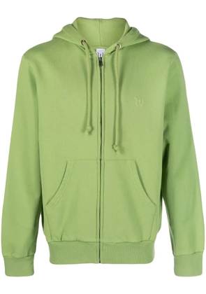 Winnie NY logo-embroidered zip-up hoodie - Green