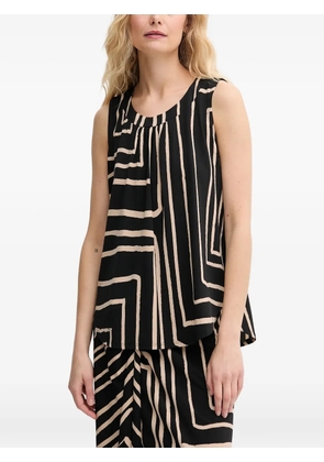 Joseph Ribkoff geometric-pattern sleeveless top - Black
