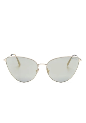 TOM FORD Eyewear cat-eye-frame straight-arms sunglasses - Gold