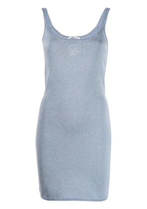 Alexander Wang logo-embossed tank dress - Blue