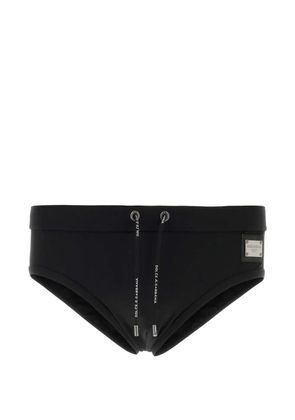 Dolce & Gabbana logo-plaque swim trunks - Black
