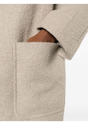 AMI Paris bouclé coat - Neutrals