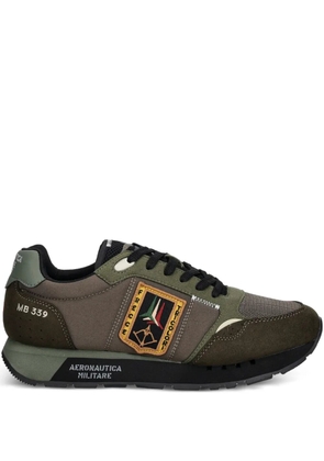 Aeronautica Militare panelled lace-up sneakers - Green