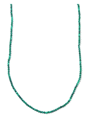 LUIS MORAIS 14kt yellow gold malachite beaded necklace