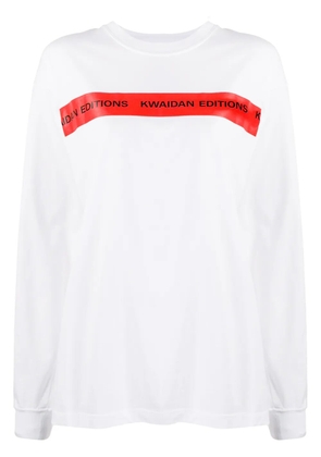 Kwaidan Editions striped logo sweatshirt - White