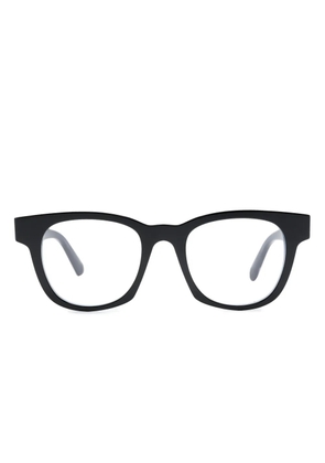 Moncler Eyewear logo-plaque wayfarer-frame glasses - Black