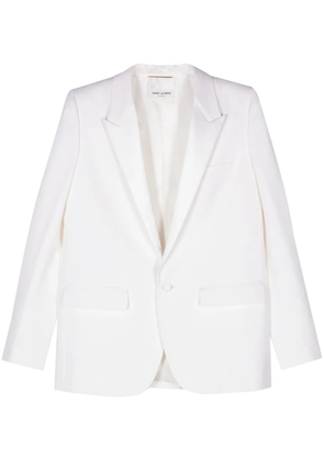 Saint Laurent single-breasted tuxedo jacket - White