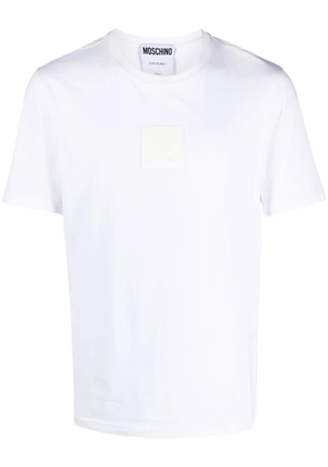 Moschino logo-patch stretch-cotton T-shirt - White
