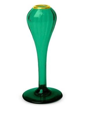 La DoubleJ glass gold-trimmed vase - Green