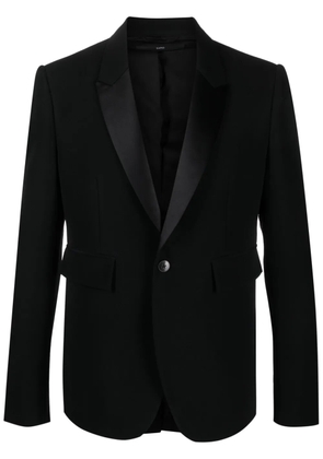 SAPIO single-breasted cotton-wool blazer - Black