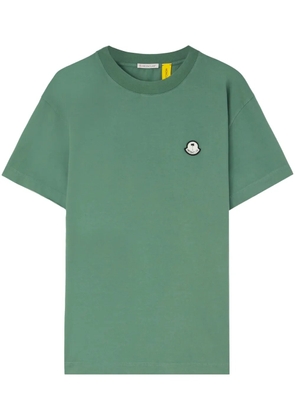 Palm Angels x Moncler x Moncler logo-appliqu� cotton T-shirt - Green
