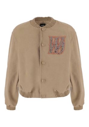 We11done cotton-blend bomber jacket - Neutrals