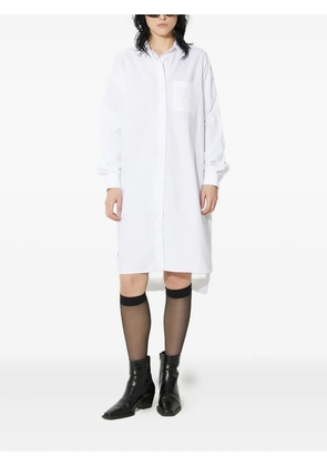 Fiorucci angels-embroidered midi shirt dress - White