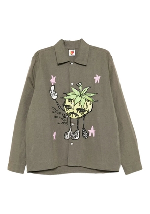 Sky High Farm embroidered-print shirt - Green