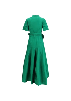 P.A.R.O.S.H. button-fastening belted dress - Green