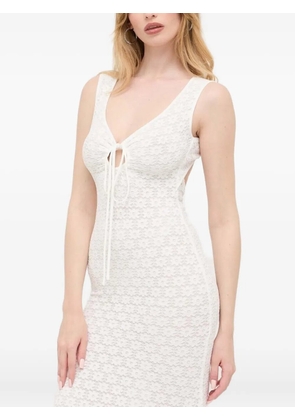 Bardot open-back midi dress - White