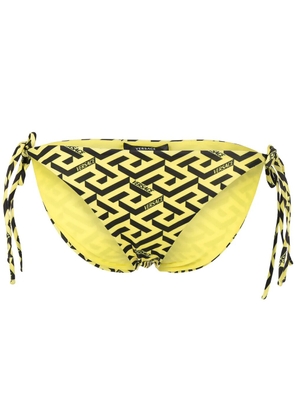 Versace Greca Signature-print bikini bottoms - Yellow