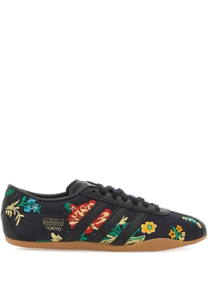 adidas floral-embroidered lace-up sneakers - Black