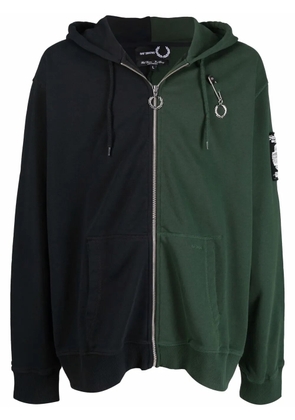 Raf Simons colour-block zip-up hoodie - Green