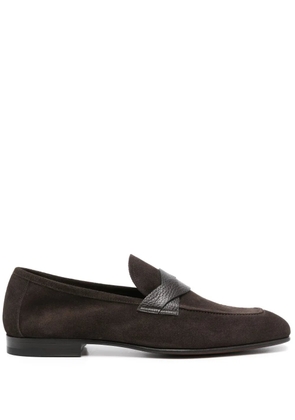 TOM FORD Sean twisted-band suede loafers - Brown