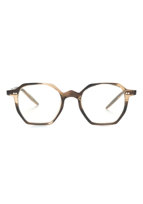 Oliver Peoples clip-on lenses square-frame sunglasses - Gold