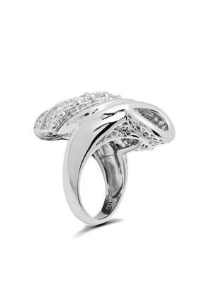 Jewels Aficionado platinum seashell diamond ring - Silver