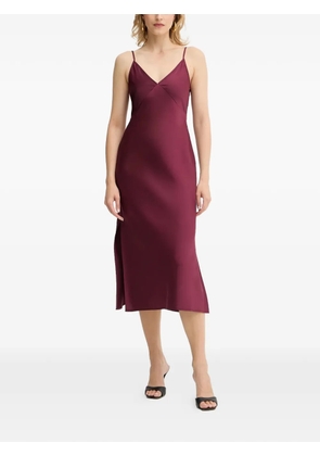 Armani Exchange V-neck slip midi dress - Red