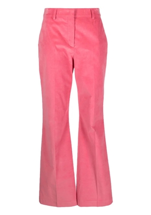 PS Paul Smith velvet high-waisted straight trousers - Pink