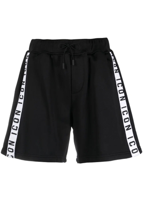 DSQUARED2 Icon-stripe drawstring shorts - Black
