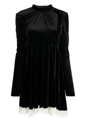 Philosophy Di Lorenzo Serafini pleated velvet dress - Black