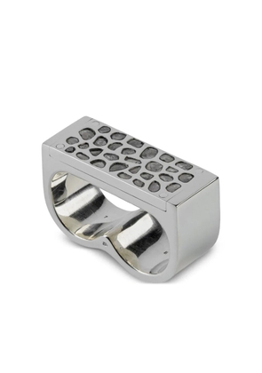 Parts of Four Plate Double diamond ring - Silver