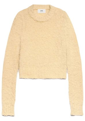 AMI Paris crew-neck brushed jumper - Neutrals