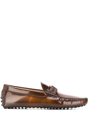 Tod's T logo loafers - Brown