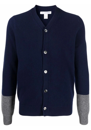 Comme Des Garçons Shirt V-neck wool cardigan - Blue
