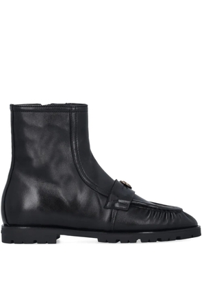 PINKO Nora pleated-detail boots - Black