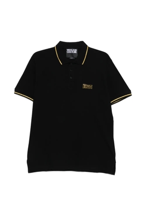 Versace Jeans Couture ribbed-trim polo shirt - Black