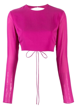 THE ANDAMANE waist tie-fastening top - Pink